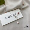 Gucci Gucci New Arrival 925 Sterling Silver Double G Pink Mother-of-Pearl Pendant Necklace