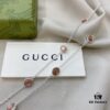 Gucci Gucci New Arrival 925 Sterling Silver Double G Pink Mother-of-Pearl Pendant Necklace