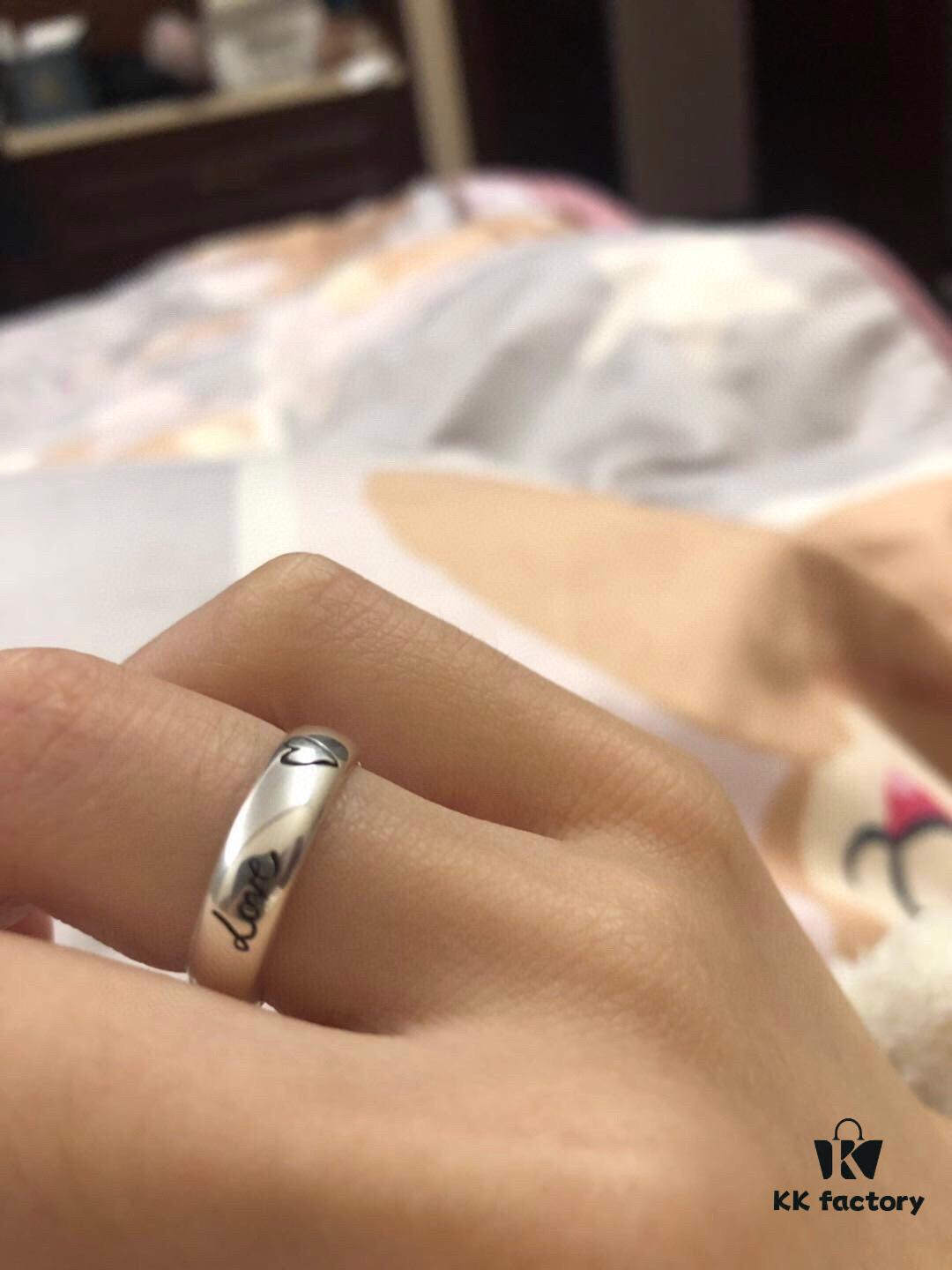Faithfully Replicated! Exquisitely Crafted! Gucci Sterling Silver Fearless Love Floral and Bird Couple Ring Wearing Effect