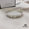 Gucci Super Recommended Hydraulic Mold Fearless Love Birds and Flowers Couple 925 Sterling Silver Bracelet