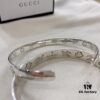 Gucci Super Recommended Hydraulic Mold Fearless Love Birds and Flowers Couple 925 Sterling Silver Bracelet