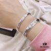 Gucci Super Recommended Hydraulic Mold Fearless Love Birds and Flowers Couple 925 Sterling Silver Bracelet