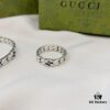 Gucci New Arrival 925 Sterling Silver Interlocking Double G Bracelet Ring