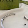 Gucci New Arrival 925 Sterling Silver Interlocking Double G Bracelet Ring