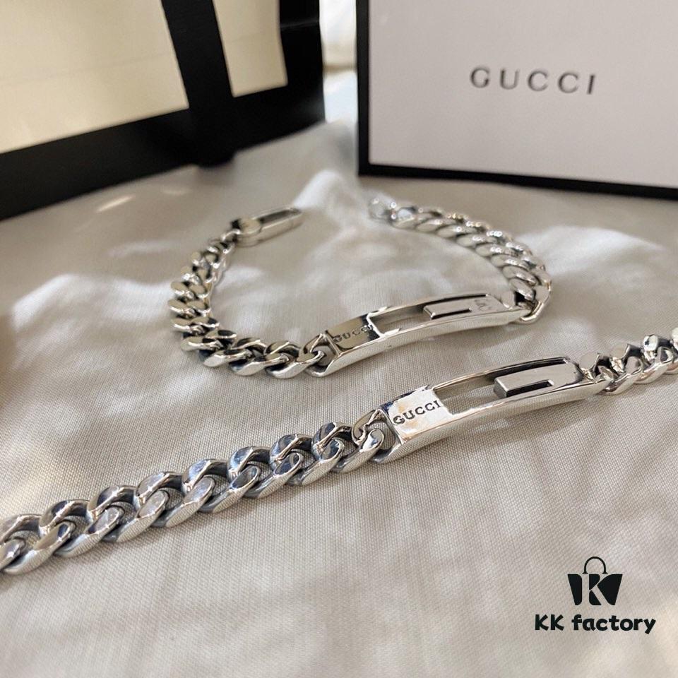 Gucci 925 Sterling Silver Wide Bracelet