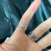 Gucci 925 Sterling Silver Skull Pixie Couple Ring