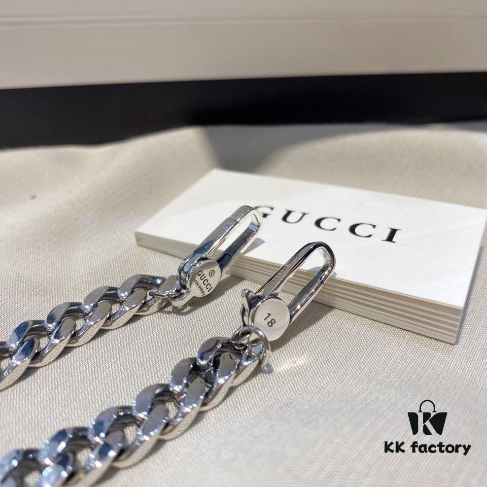 Gucci 925 Sterling Silver Wide Bracelet