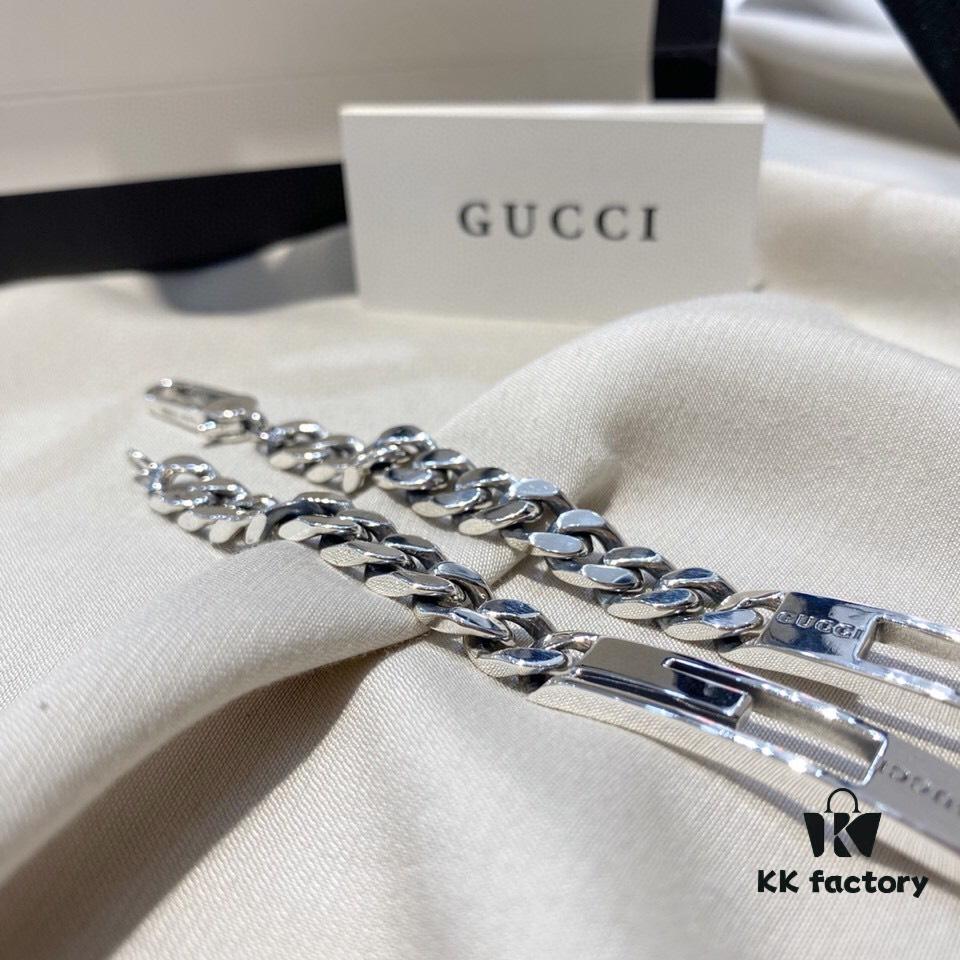 Gucci 925 Sterling Silver Wide Bracelet