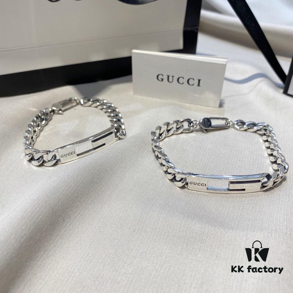 Gucci 925 Sterling Silver Wide Bracelet