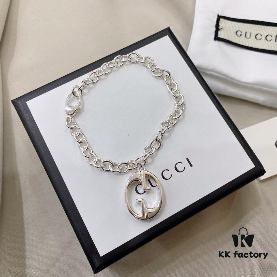 Gucci 925 Sterling Silver Double G Bracelet