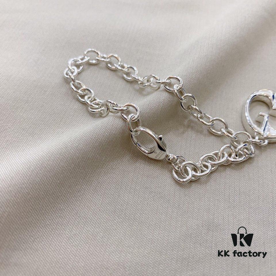 Gucci 925 Sterling Silver Double G Bracelet
