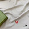 Gucci Gucci 925 Sterling Silver Interlocking Double G Red Enamel Heart Pendant Necklace