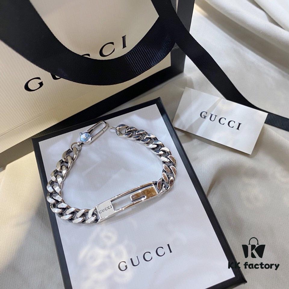 Gucci 925 Sterling Silver Wide Bracelet