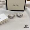Gucci Gucci 925 Sterling Silver Vintage GG Ivy Motif Ring