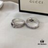 Gucci Gucci 925 Sterling Silver Vintage GG Ivy Motif Ring