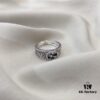 Gucci Gucci 925 Sterling Silver Vintage GG Ivy Motif Ring