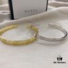 Gucci 925 Sterling Silver Double G Bracelet in White and Yellow Gold Tone