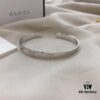 Gucci 925 Sterling Silver Double G Bracelet in White and Yellow Gold Tone