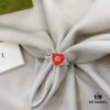 Gucci Gucci 925 Sterling Silver Double G Enamel Red Heart Ring