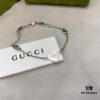 Gucci Gucci 925 Sterling Silver Interlocking Double G Enamel Red Bracelet