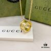 Gucci Gucci 925 Sterling Silver Double G Openwork Hourglass Necklace