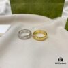 Gucci 925 Sterling Silver Double G Openwork Couple Ring