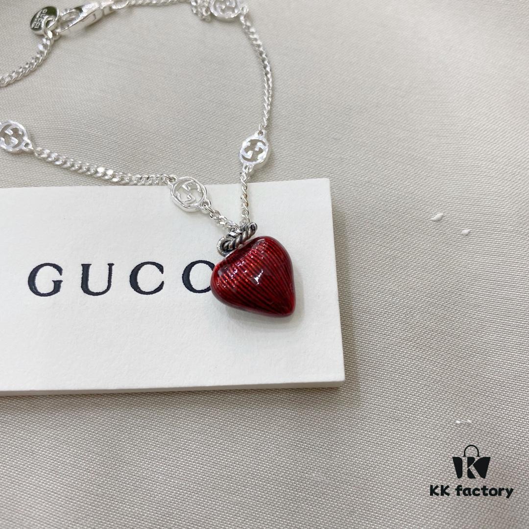 Gucci Gucci 925 Sterling Silver Double G Strawberry Bracelet