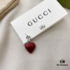 Gucci Gucci 925 Sterling Silver Double G Strawberry Single Stud Earring