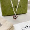 Gucci Gucci 925 Sterling Silver Double G Strawberry Necklace