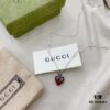 Gucci Gucci 925 Sterling Silver Double G Strawberry Necklace