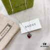 Gucci Gucci 925 Sterling Silver Double G Strawberry Necklace