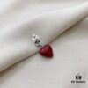 Gucci Gucci 925 Sterling Silver Double G Strawberry Single Stud Earring
