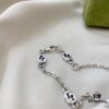 Gucci Gucci 925 Sterling Silver Interlocking Double G Enamel Light Blue Bracelet