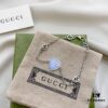 Gucci Gucci 925 Sterling Silver Interlocking Double G Enamel Light Blue Bracelet