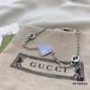 Gucci Gucci 925 Sterling Silver Interlocking Double G Enamel Light Blue Bracelet