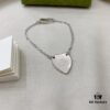 Gucci 925 Sterling Silver Heart Pendant Bracelet