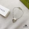 Gucci 925 Sterling Silver Heart Pendant Bracelet
