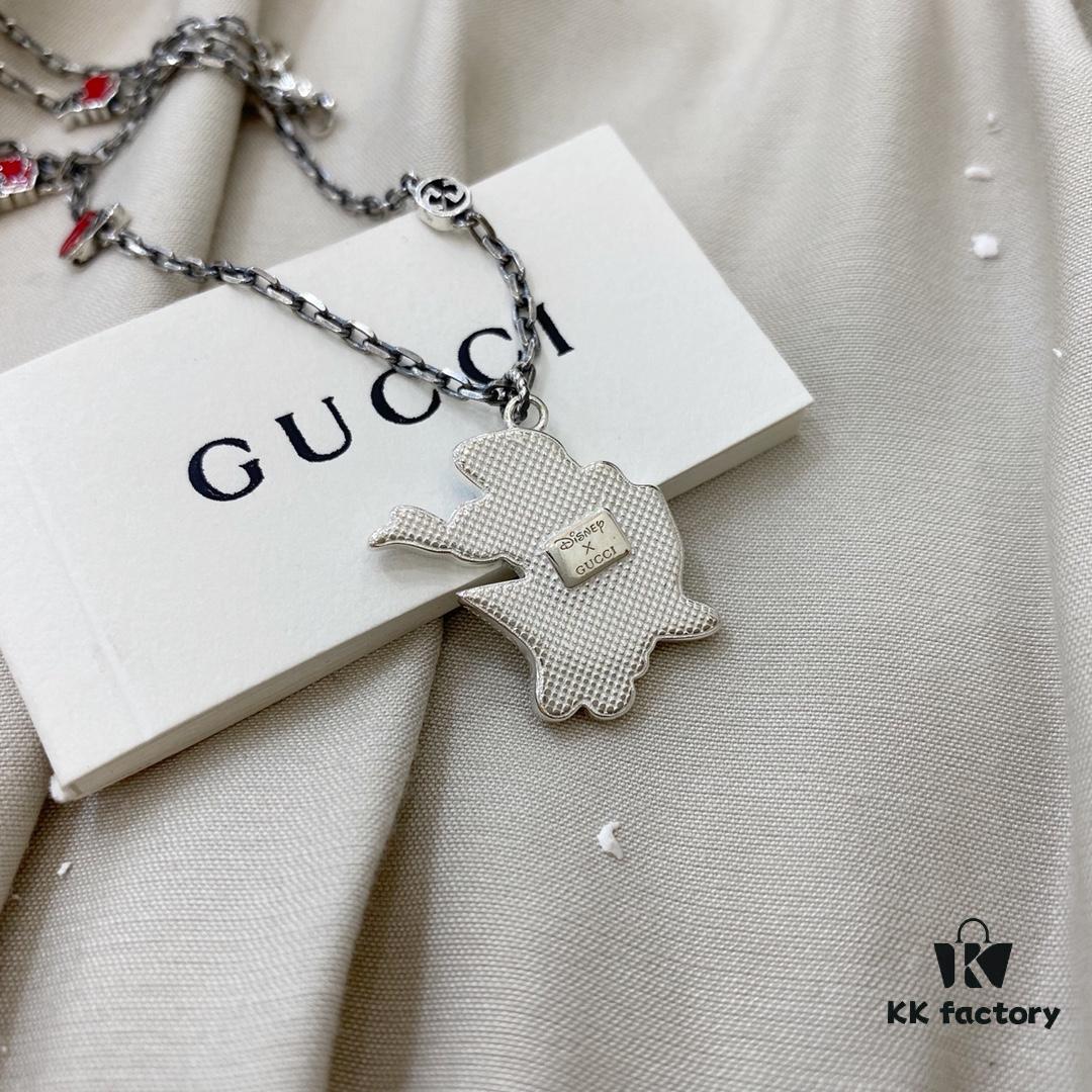 Gucci Disney x Donald Duck 925 Sterling Silver Necklace