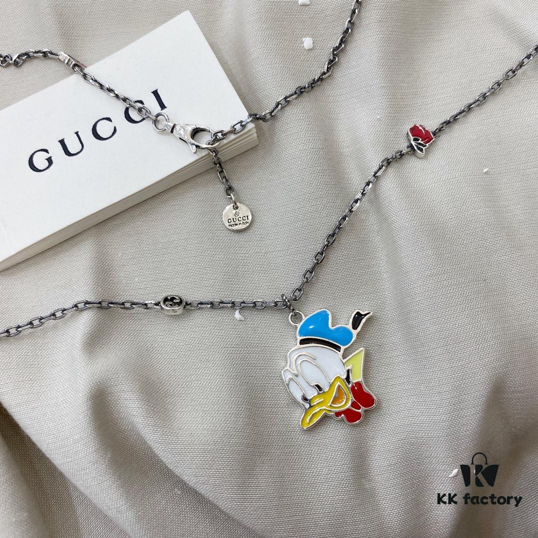 Gucci Disney x Donald Duck 925 Sterling Silver Necklace