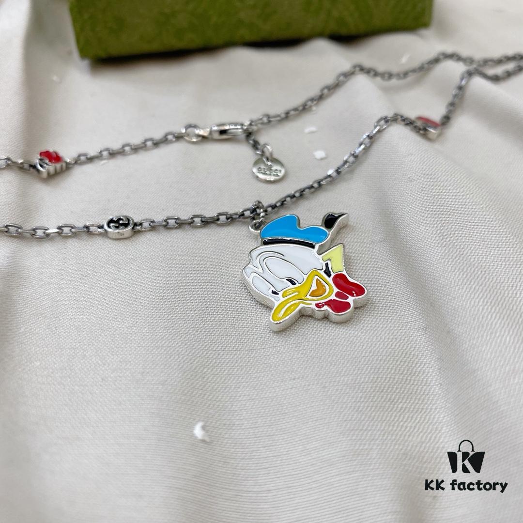 Gucci Disney x Donald Duck 925 Sterling Silver Necklace
