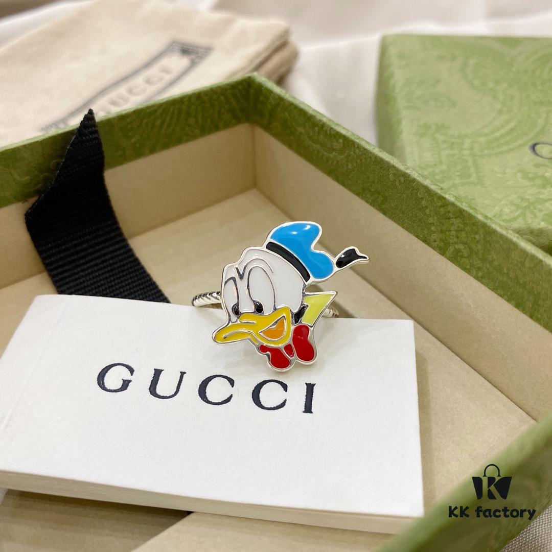 Gucci Disney x Donald Duck 925 Sterling Silver Ring