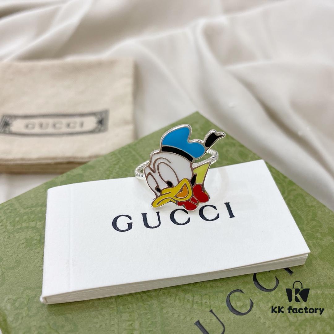 Gucci Disney x Donald Duck 925 Sterling Silver Ring