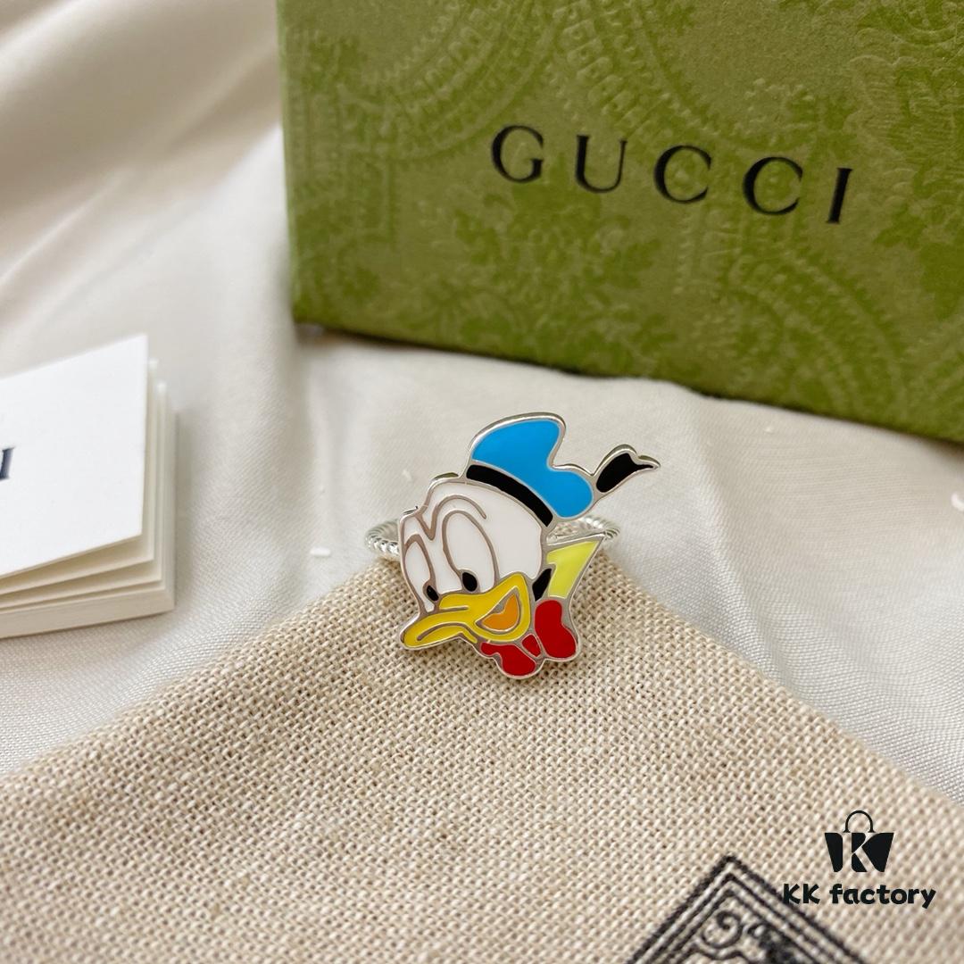 Gucci Disney x Donald Duck 925 Sterling Silver Ring