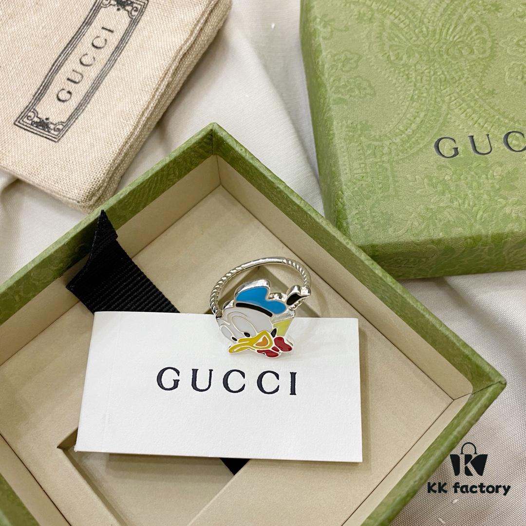 Gucci Disney x Donald Duck 925 Sterling Silver Ring