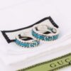 Qixi Gift Selection 💜 Gucci Retro Style Double G Green Enamel Couple Ring