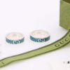 Qixi Gift Selection 💜 Gucci Retro Style Double G Green Enamel Couple Ring