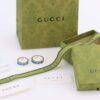 Qixi Gift Selection 💜 Gucci Retro Style Double G Green Enamel Couple Ring