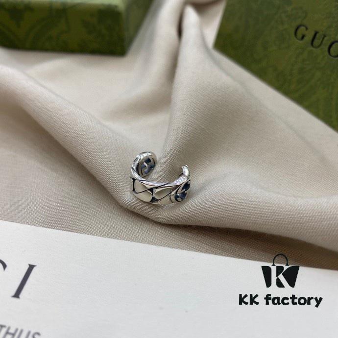 Gucci Gucci 925 Sterling Silver Small Double G Interlocking Ear Cuff