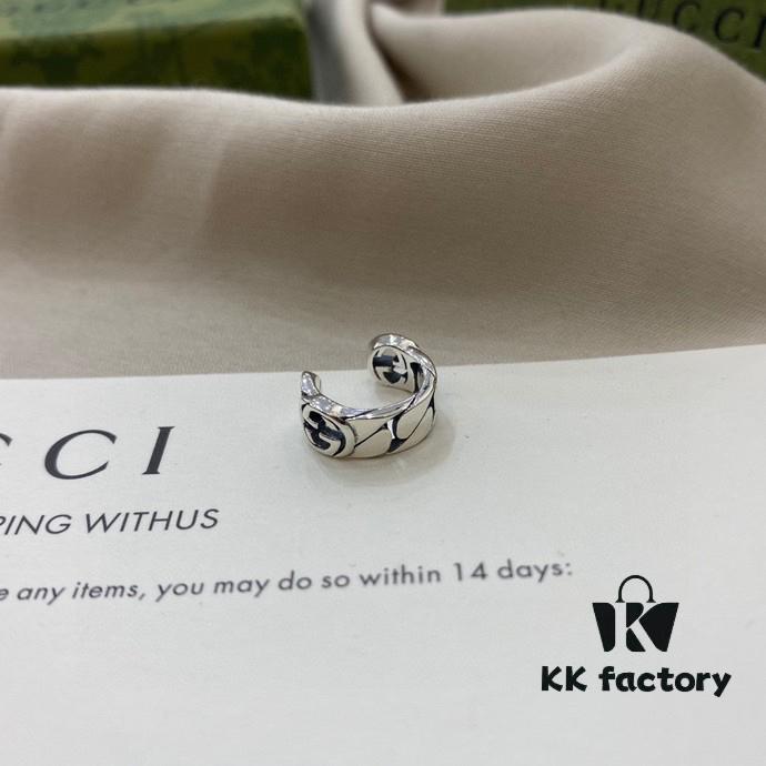 Gucci Gucci 925 Sterling Silver Small Double G Interlocking Ear Cuff