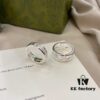 Gucci 925 Sterling Silver Double G Interlocking Ring